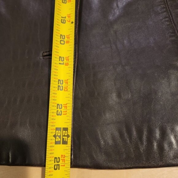 Vintage Anonymous by John Carlisle Leather Jacket - Size L Petite - Picture 9 of 10